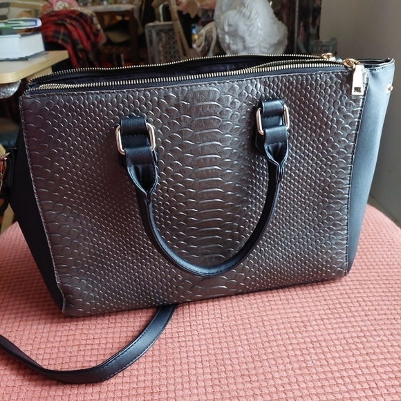 Taupe Large Formed Shell Bag - Picture 2 of 16